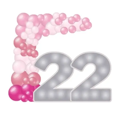 Balloon Garland with Light up numbers