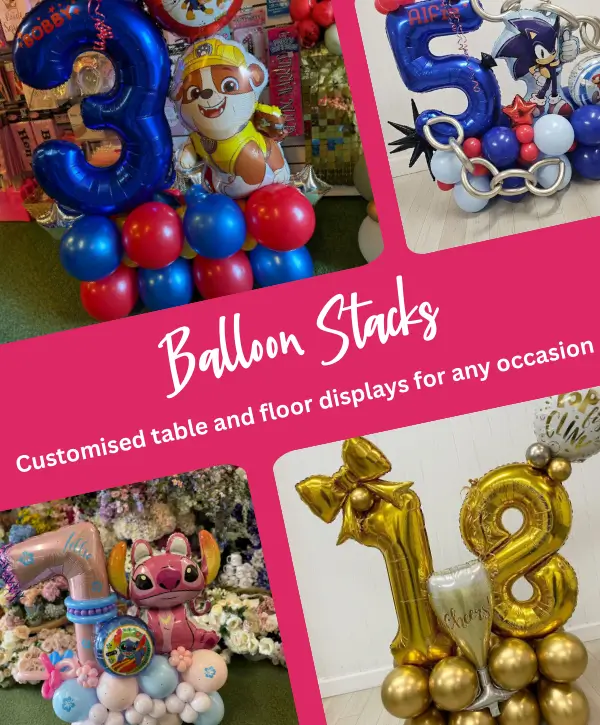 Balloon Stacks Mobile Header Pink